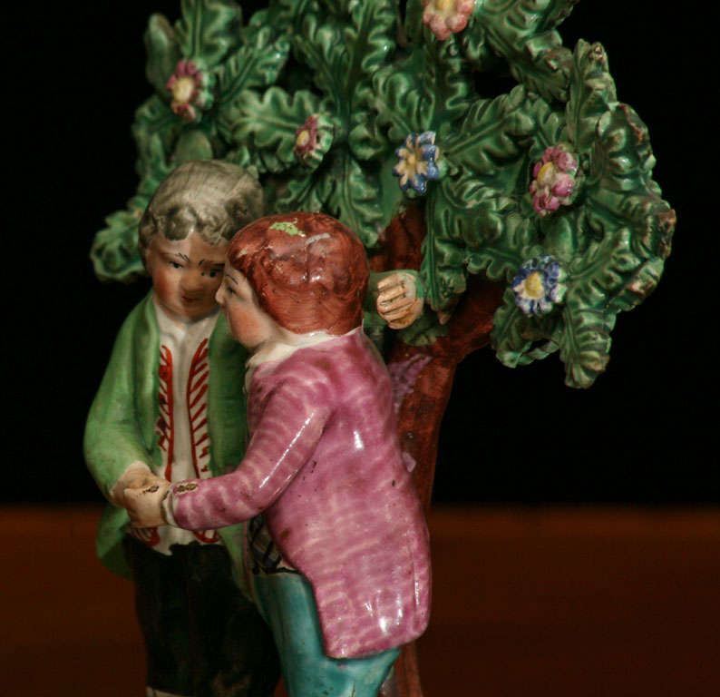 Glazed Walton Pottery Bocage Group Representing Friendship